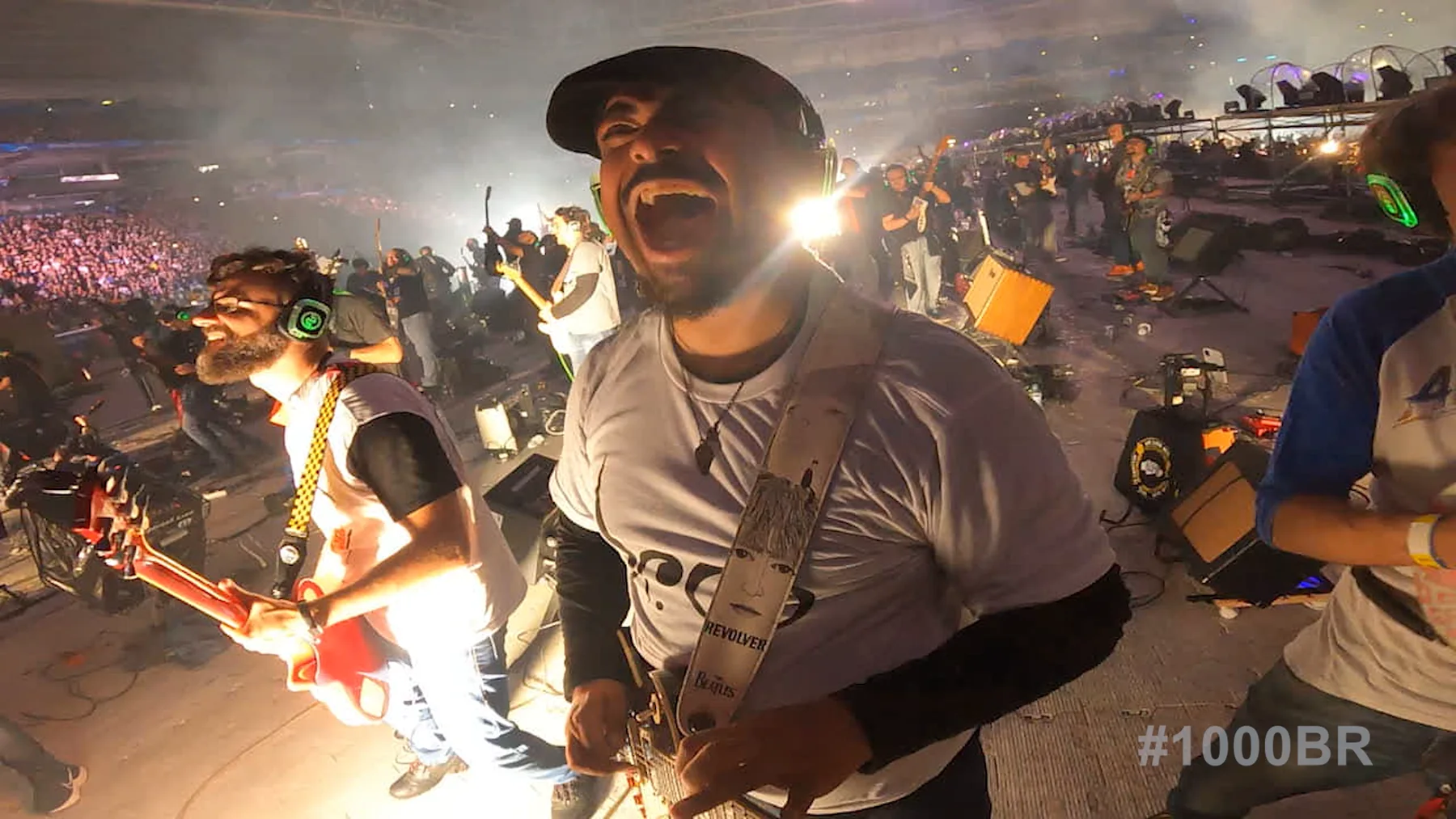 Junior Oliveira durante o projeto Banda de Mil no Brasil
